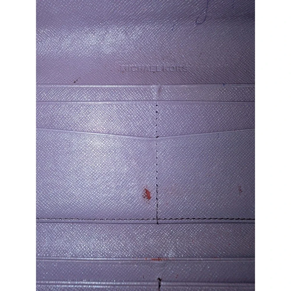 Michael Kors Purple/Gray Checkbook Wallet